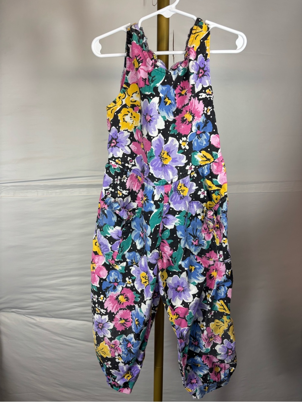 Vintage Floral Romper Jumpsuit Eve Too 
Child Size 6